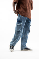 Steel Denim Cargo Pants_Royal Enfield x Urban Monkey - Urban Monkey® - UM24A_RE_DE2_XS