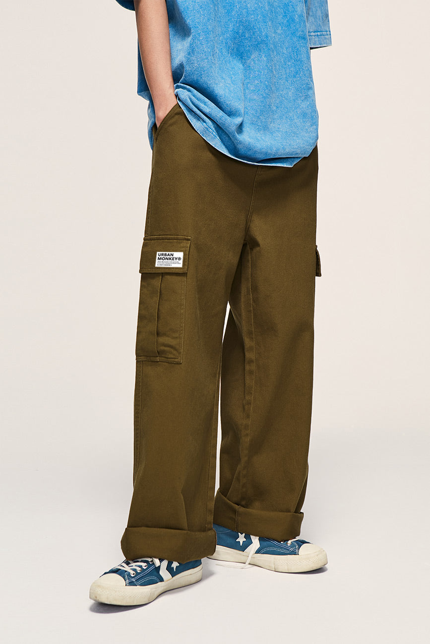 Urban Outfitters - Cargo Y2K Low Rise Orange Pants... - Depop