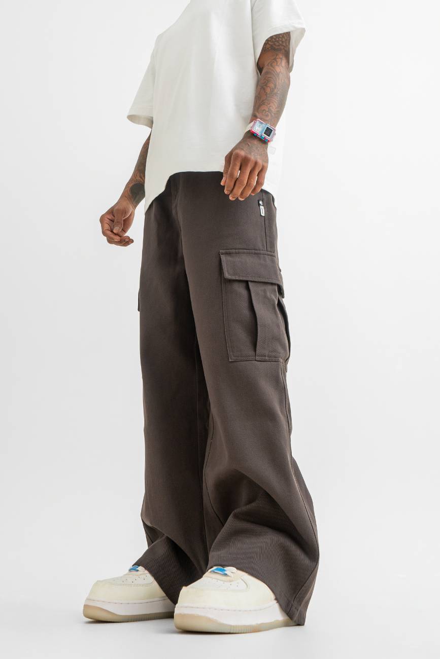 Stylish Modern Cotton Women's Cargo Pant, Hot & Trendy Pants, Grey Cargo,  Elastic Waist, Comfortable Pants