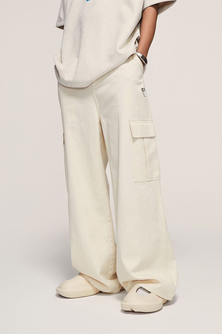 Streetwear Cargo Pants // White - Urban Monkey® - UM23_CRGP003WH_S