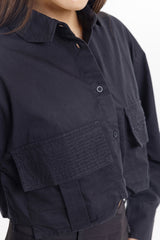 SUMMER // CROPPED SHIRT - Urban Monkey® - SH_BLK_006_S