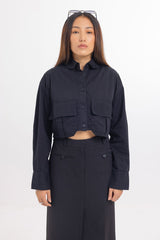 SUMMER // CROPPED SHIRT - Urban Monkey® - SH_BLK_006_S