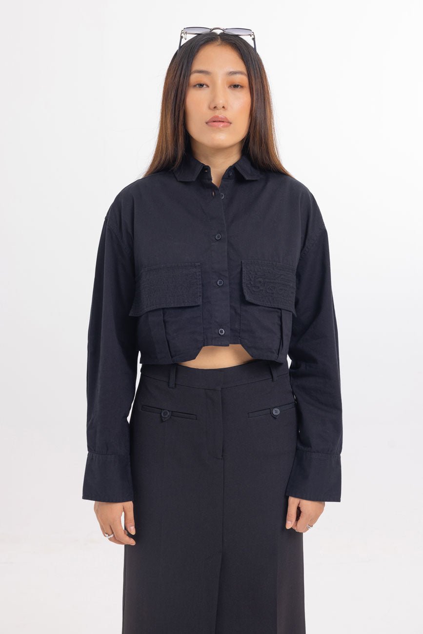 SUMMER // CROPPED SHIRT - Urban Monkey® - SH_BLK_006_S