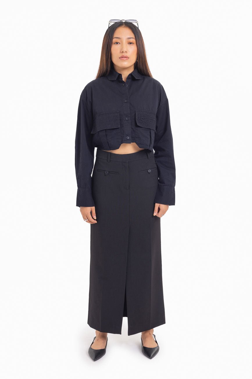 SUMMER // CROPPED SHIRT - Urban Monkey® - SH_BLK_006_S