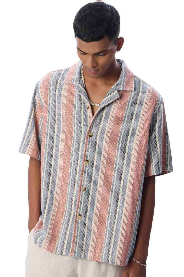 Sunset Riot Shirt Buy Sunset Stripe Resort Shirt Online – Urban Monkey®