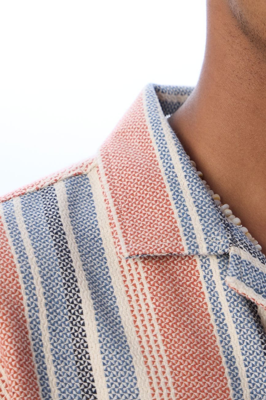 Sunset Stripe Resort Shirt - Urban Monkey® - 25SHLF12_MCR_S