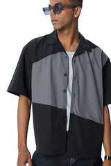 Two - Tone Resort Shirt // 001 - Urban Monkey® - UM24_SH008_BLK_S