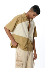 Two - Tone Resort Shirt // 002 - Urban Monkey® - UM24_SH008_BEG_S
