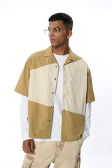 Two - Tone Resort Shirt // 002 - Urban Monkey® - UM24_SH008_BEG_S