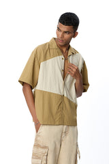 Two - Tone Resort Shirt // 002 - Urban Monkey® - UM24_SH008_BEG_S