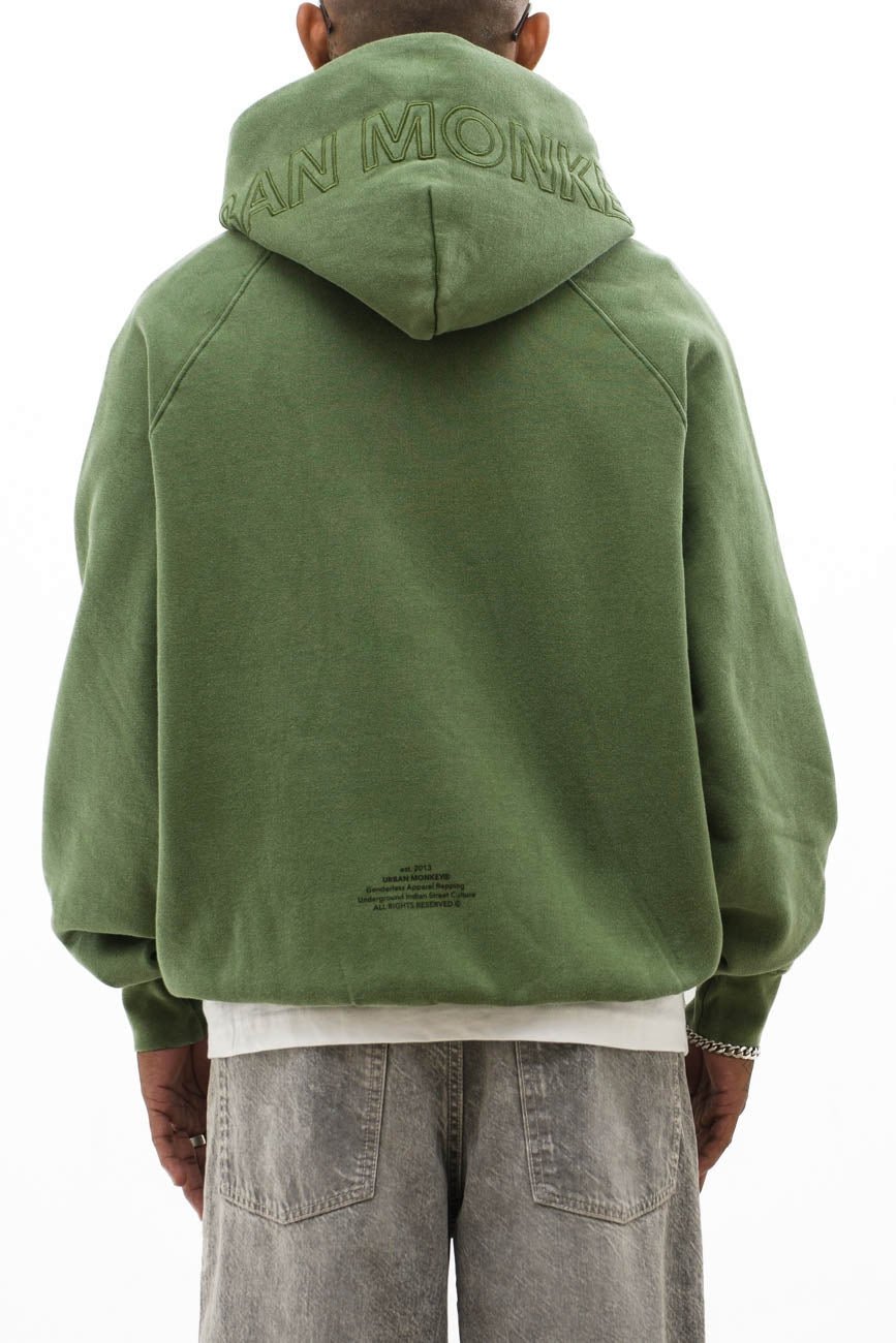 UM Core Hoodie // Army Green - Urban Monkey® - UM23A_HS_W021_XS