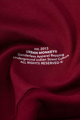 UM Core Hoodie // Burgundy Velvet - Urban Monkey® - UM24A_CORE_H05_XS