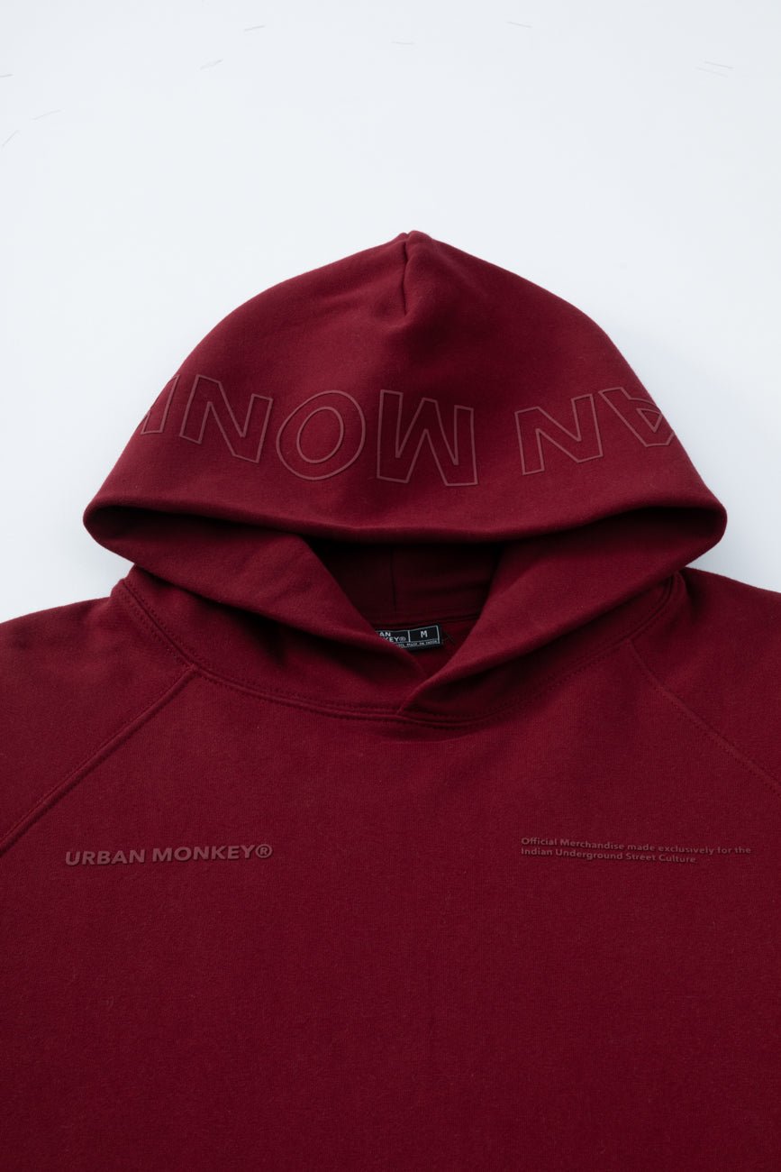 UM Core Hoodie // Burgundy Velvet - Urban Monkey® - UM24A_CORE_H05_XS