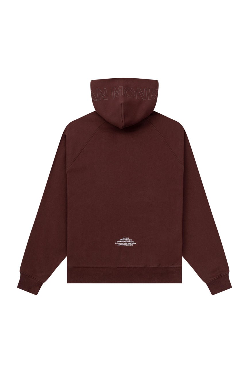 UM Core Hoodie // Deep Mahogany - Urban Monkey® - UM24A_CORE_H04_XS