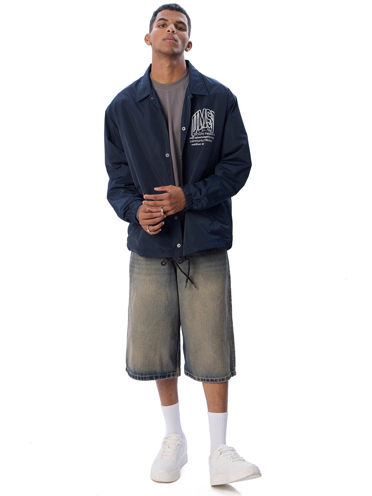 Umsb Coach Jacket // Navy Blue - Urban Monkey® - UM24A_SB_JK6_S