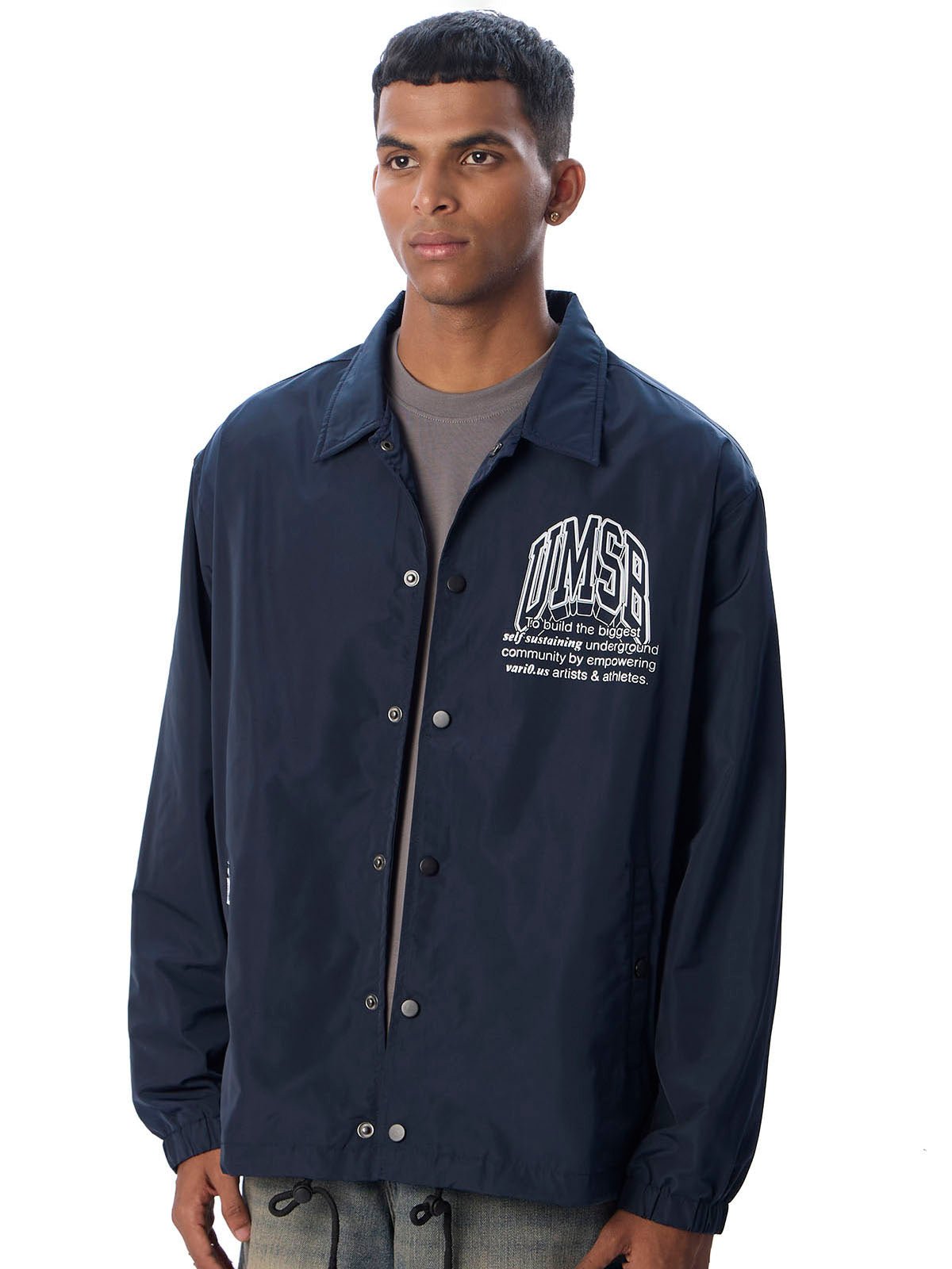 Umsb Coach Jacket // Navy Blue - Urban Monkey® - UM24A_SB_JK6_S