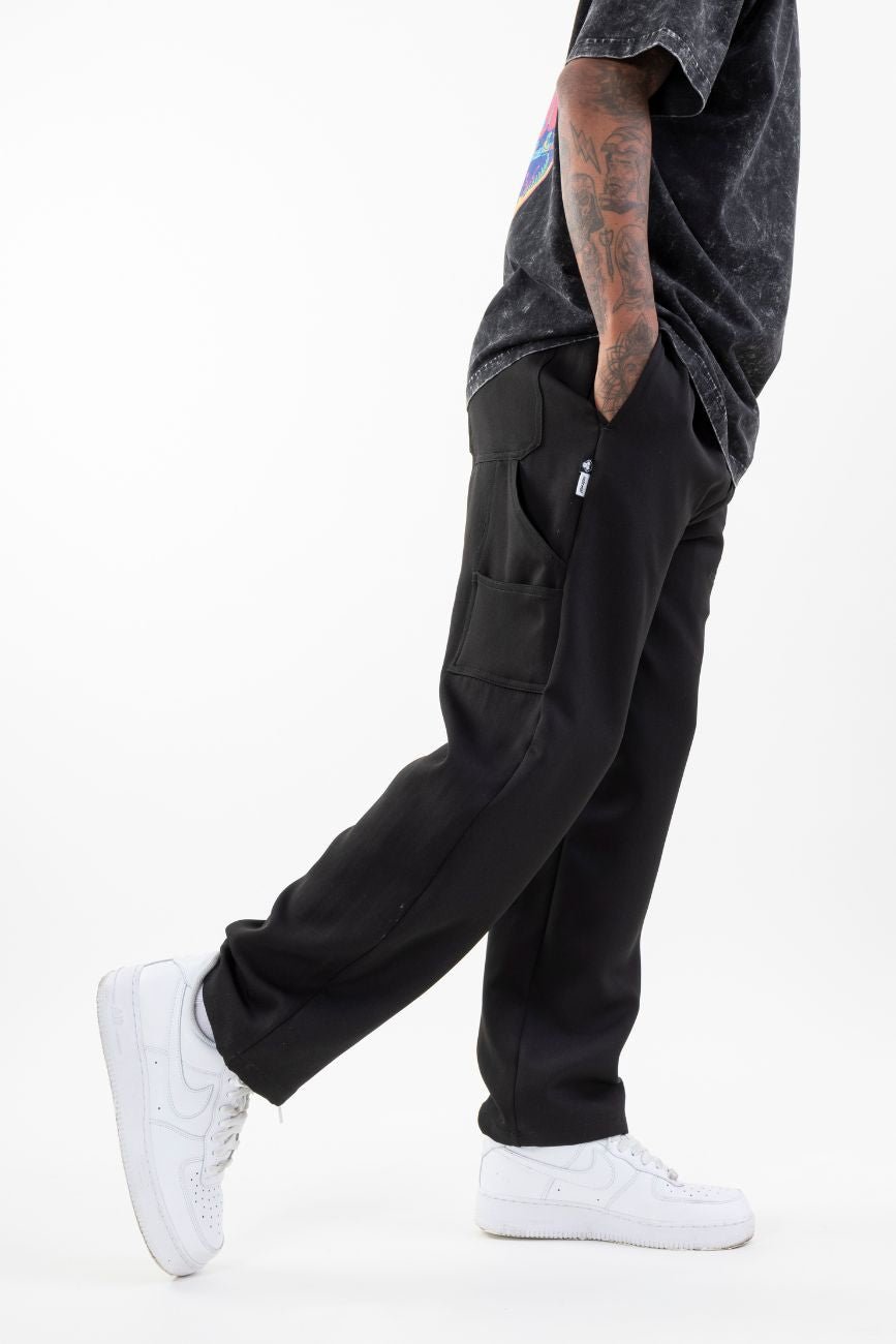 Upgraded Relaxed Straight - Cut Track Pants // Black - Urban Monkey® - UM23_TRK_01A_S/28