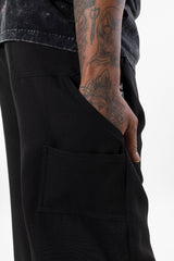 Upgraded Relaxed Straight - Cut Track Pants // Black - Urban Monkey® - UM23_TRK_01A_S/28