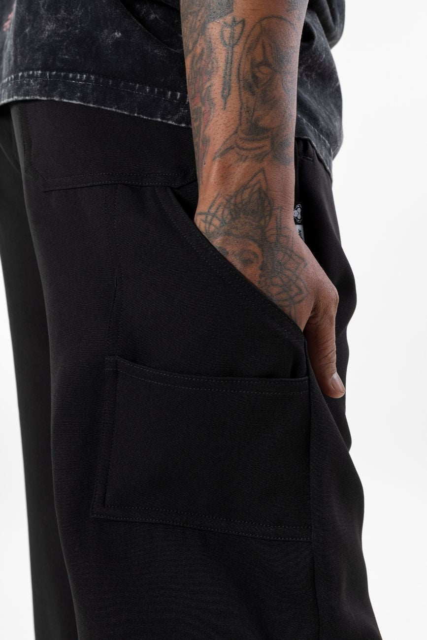 Upgraded Relaxed Straight - Cut Track Pants // Black - Urban Monkey® - UM23_TRK_01A_S/28