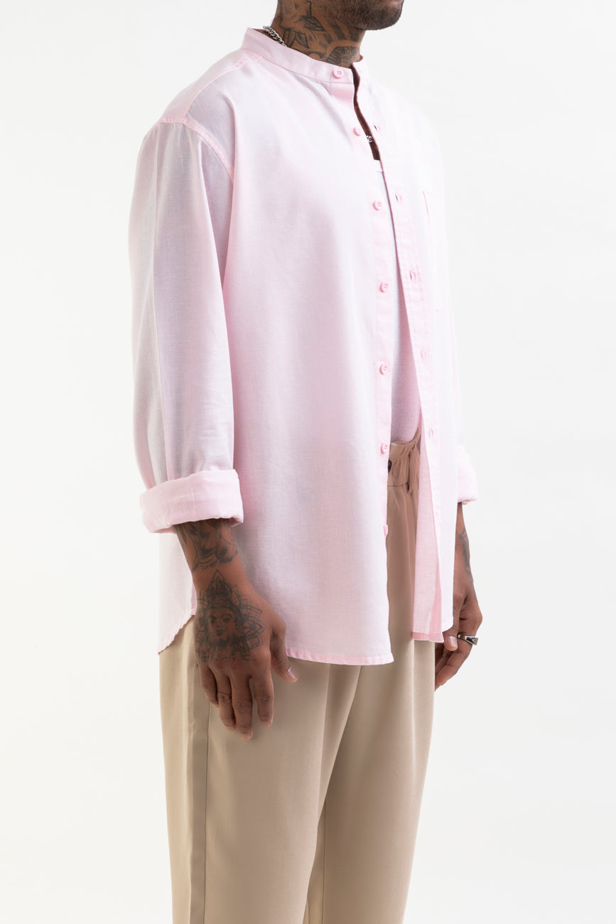 Dancer Linen Shirt - Dusty Pink