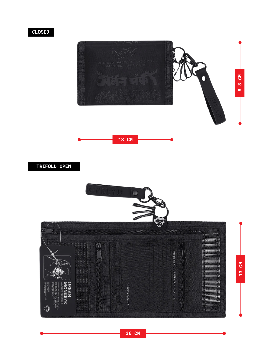 Wallet // 014 - Urban Monkey® - RHW001_BLKT02