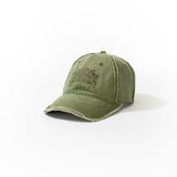 Washed Denim Baseball Cap // Olive - Urban Monkey® - 24BC201_OL