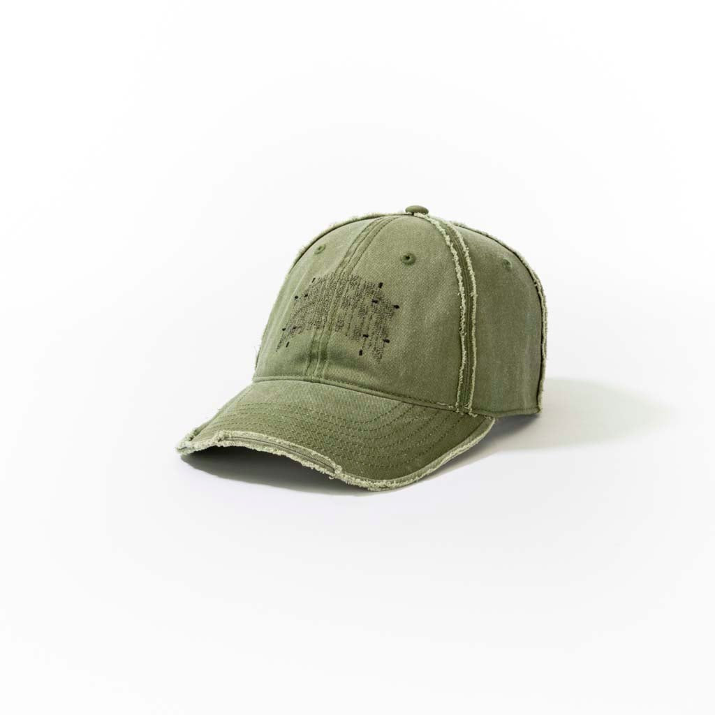 Washed Denim Baseball Cap // Olive - Urban Monkey® - 24BC201_OL