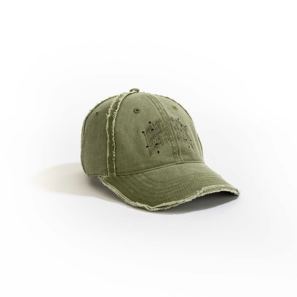 Washed Denim Baseball Cap // Olive - Urban Monkey® - 24BC201_OL
