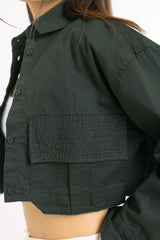 WE GO HIGH // CROPPED SHIRT - Urban Monkey® - SH_OLV_006_S