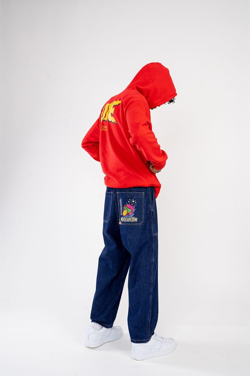 90's Denim Blue Baggy Jeans - Urban Monkey® - UM23D_BLU_XS