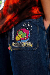 90's Denim Blue Baggy Jeans - Urban Monkey® - UM23D_BLU_XS