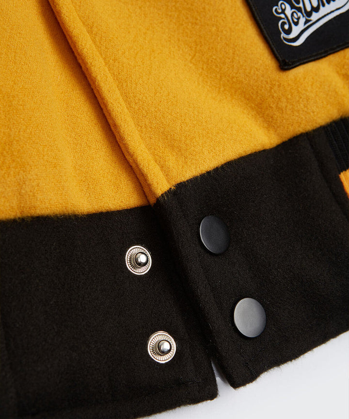 Buy Game Day Yellow Black Varsity Jacket Online – Urban Monkey®