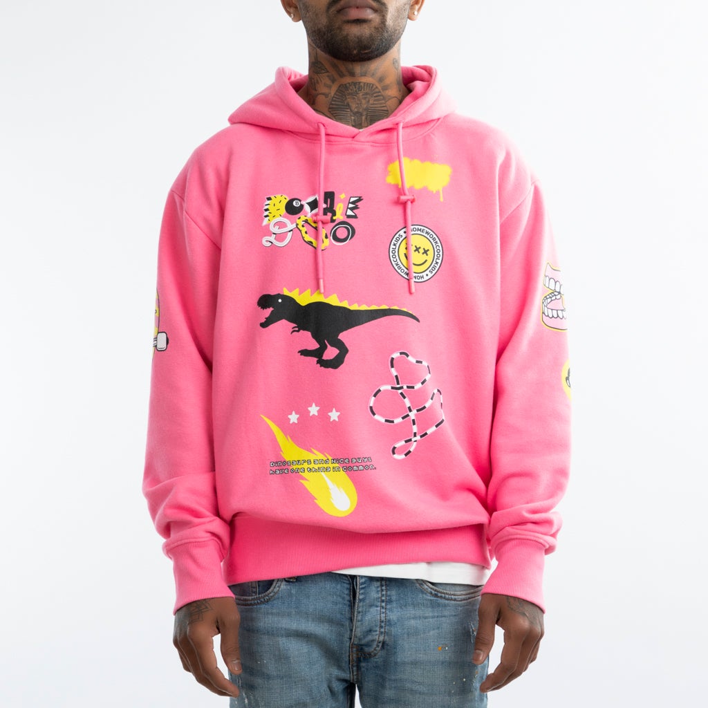 Buy Hoodiedoobiedoo Pink Relax Fit Hoodie Online – Urban Monkey®
