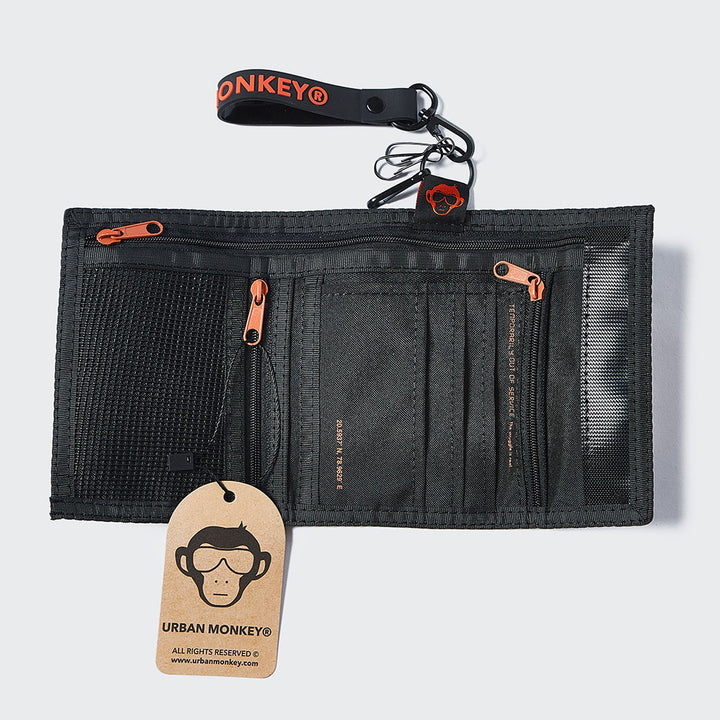Buy Silver Reflective & Neon Orange Trifold Wallet Online – Urban Monkey®