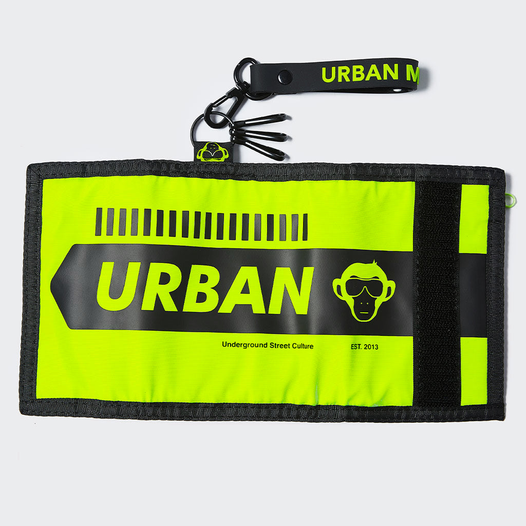 Buy Neon Green & Black Trifold Wallet Online – Urban Monkey®